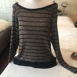 Beige and black stripped sweater
